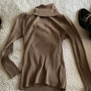 Shein cropped tan turtleneck